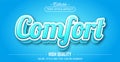 Editable text style effect - Comfort text style theme Royalty Free Stock Photo