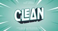 Editable text style effect - Comic Clean text style theme Royalty Free Stock Photo