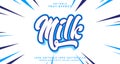 Editable text style effect - Comic Milk text style theme Royalty Free Stock Photo