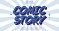 Editable text style effect - Comic Story text style theme Royalty Free Stock Photo