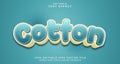 Editable text style effect - Cotton text style theme Royalty Free Stock Photo