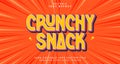 Editable text style effect - Crunchy Snack text style theme Royalty Free Stock Photo