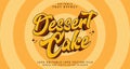 Editable text style effect - Dessert Cake text style theme Royalty Free Stock Photo