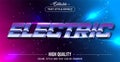 Editable text style effect - Electric theme style Royalty Free Stock Photo