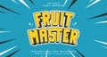 Editable text style effect - Fruit Master text style theme Royalty Free Stock Photo