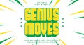 Editable text style effect - Genius Moves text style theme Royalty Free Stock Photo