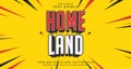 Editable text style effect - Home Land text style theme Royalty Free Stock Photo