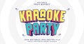 Editable text style effect - Karaoke Party text style theme Royalty Free Stock Photo