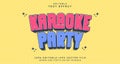 Editable text style effect - Karaoke Party text style theme Royalty Free Stock Photo