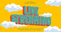 Editable text style effect - Live Streaming text style theme Royalty Free Stock Photo