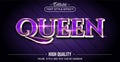 Editable text style effect - Luxury Queen With Purple and Silver text style theme