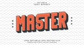 Editable text style effect - Master text style theme Royalty Free Stock Photo