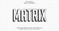Editable text style effect - Matrix text style theme Royalty Free Stock Photo