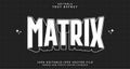 Editable text style effect - Matrix text style theme Royalty Free Stock Photo