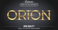 Editable text style effect - Orion theme style Royalty Free Stock Photo