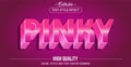 Editable text style effect - Pinky theme style