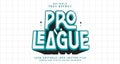 Editable text style effect - Pro League text style theme Royalty Free Stock Photo