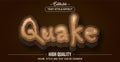 Editable text style effect - Quake theme style