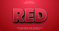 Editable text style effect - Red text style theme Royalty Free Stock Photo