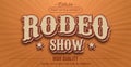 Editable text style effect - Retro Rodeo Show text style theme