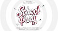 Editable text style effect - School Party text style theme Royalty Free Stock Photo
