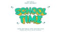 Editable text style effect - School Time text style theme Royalty Free Stock Photo