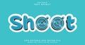 Editable text style effect - Shoot text style theme Royalty Free Stock Photo
