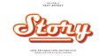 Editable text style effect - Story text style theme Royalty Free Stock Photo