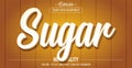 Editable text style effect - Sugar theme style Royalty Free Stock Photo