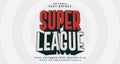Editable text style effect - Super League text style theme Royalty Free Stock Photo