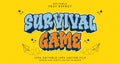 Editable text style effect - Survival Game text style theme Royalty Free Stock Photo