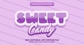 Editable text style effect - Sweet Candy text style theme Royalty Free Stock Photo