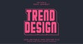 Editable text style effect - Trend Design text style theme Royalty Free Stock Photo