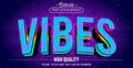 Editable text style effect - Vibes text style theme Royalty Free Stock Photo