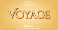 Editable text style effect - Voyage theme style