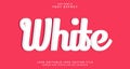 Editable text style effect - White text style theme Royalty Free Stock Photo
