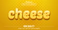 Editable text style effect - Yellow Cheese text style theme