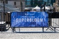 Editable text of the Tower of London Superbloom sign in United Kingdom.