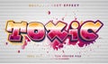 toxic vector text effect with modern style Royalty Free Stock Photo
