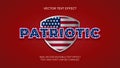 Editable USA patriotic text effect