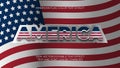 Editable vector American flag color text effect Royalty Free Stock Photo