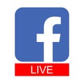 Facebook live stream Icon Royalty Free Stock Photo
