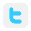 Twitter Outlined Button Vector