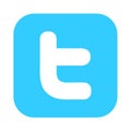 Twitter Solid Button Vector