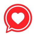 heart speech bubble icon