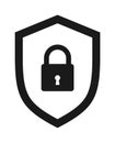 shield security lock icon Royalty Free Stock Photo