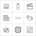 9 Editable Vector Line Icons and Modern Symbols of document, medicine, media, medical, health Royalty Free Stock Photo