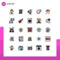 25 Creative Icons Modern Signs and Symbols of support, infographic, environment, world, chart