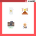 Editable Vector Line Pack of 4 Simple Flat Icons of ecommerce, cam, online, award, achievement