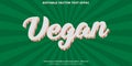 Editable Vegan Text Effect with 3D Metallic Style Royalty Free Stock Photo